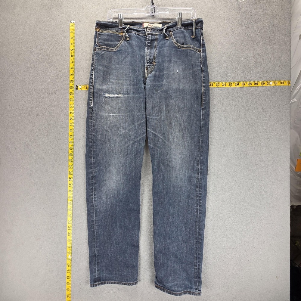 Vintage Levis Engineered Jeans Mens Blue Buckle Back 503 Zip Fly Fits 32x30